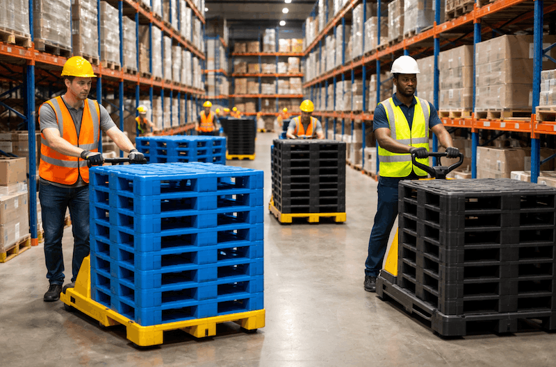 Lawton Oklahoma Plastic Pallets from Greystone Pallets made with recycled plastic